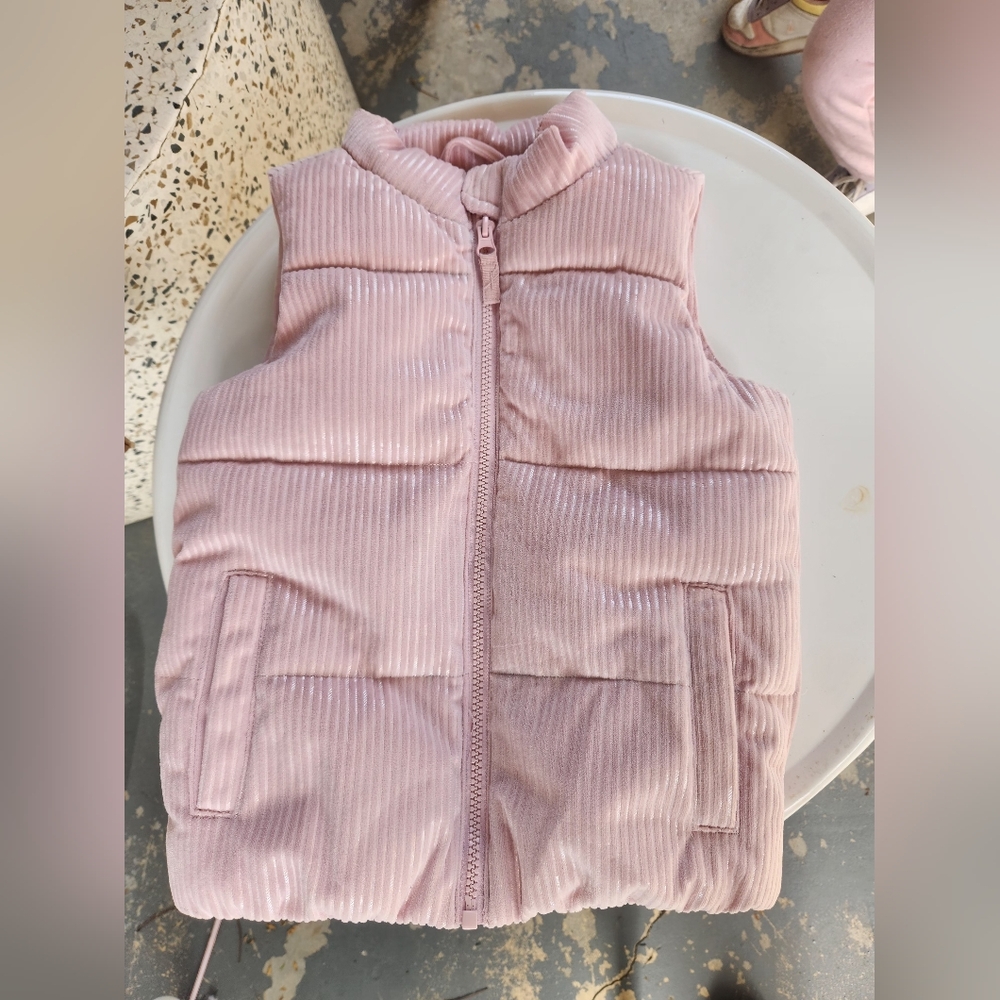 4T Okie Dokie Corduroy Shine Girls Lightweight Puffer Vest 4T